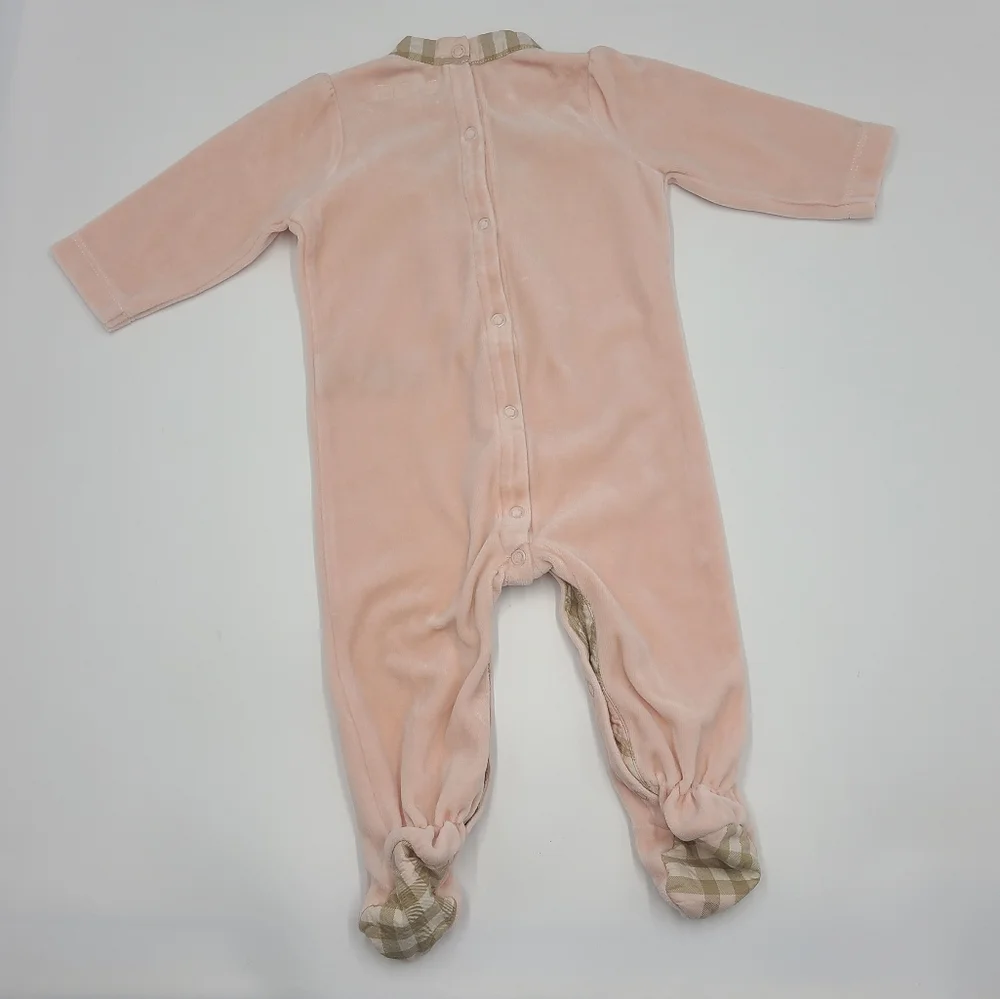 Burberry baby girl velour sleeper size 6 months